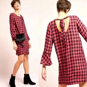 Anthropologie Cloth and Stone Buffalo Plaid Dress s